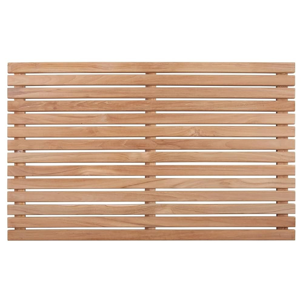 Nordic Style Premium Teak Shower and Bath Mat for Indoor and Outdoor Use - Non-Slip Wooden Platfo... | Amazon (CA)