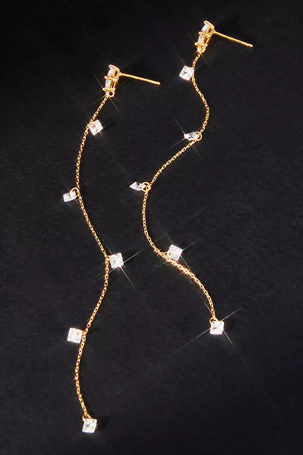 Floating Crystal Dangle Earrings By By Anthropologie in Gold | Anthropologie (US)