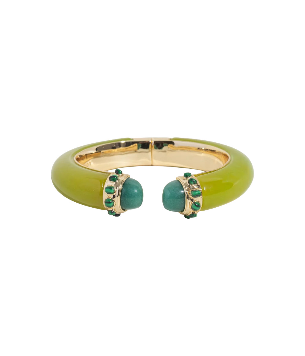 Cordelia Cuff Bracelet in Chartreuse | Over The Moon