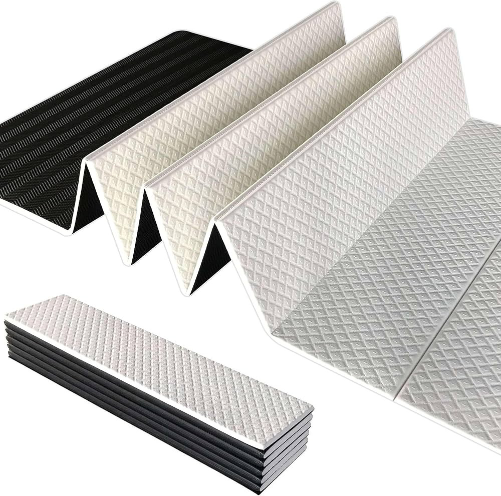 Foldable Yoga Mat - 6mm & 8mm Thick, Large, Lightweight, and Easy to Store - Anti-Slip Folding Ex... | Amazon (US)