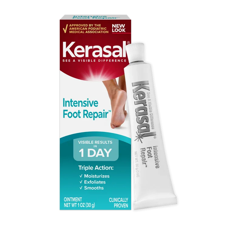 Kerasal Intensive Foot Repair, Skin Healing Ointment For Cracked Heels And Dry Feet, 1 Oz. | Walmart (US)