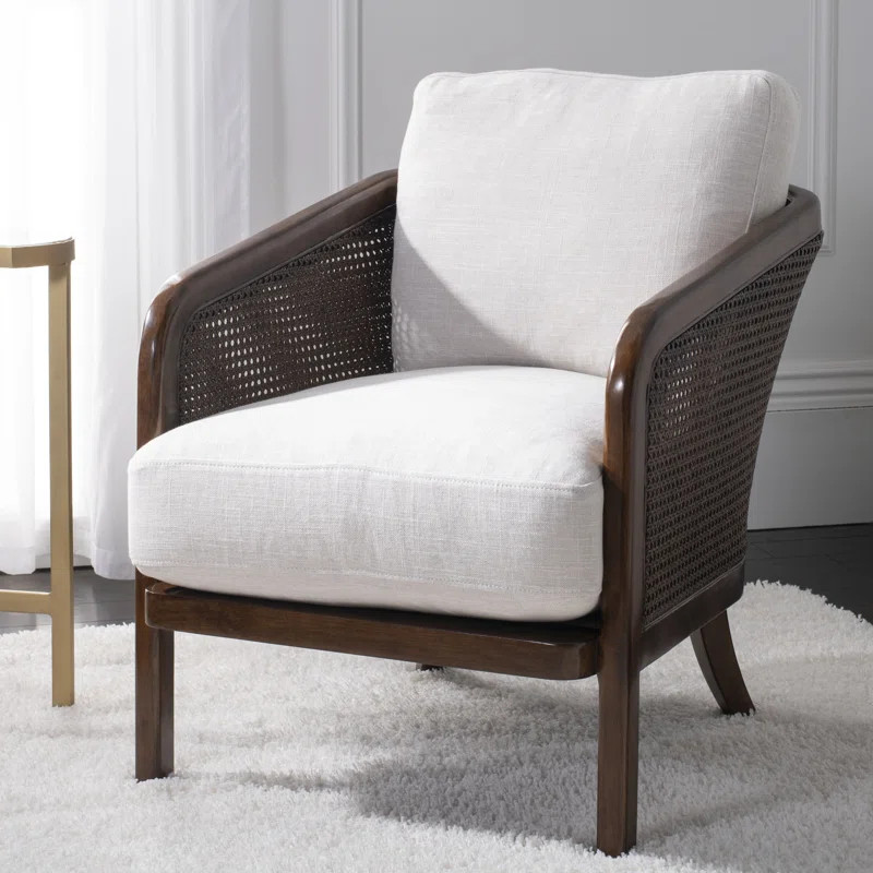 Caruso 25" Wide Linen Barrel Chair | Wayfair North America