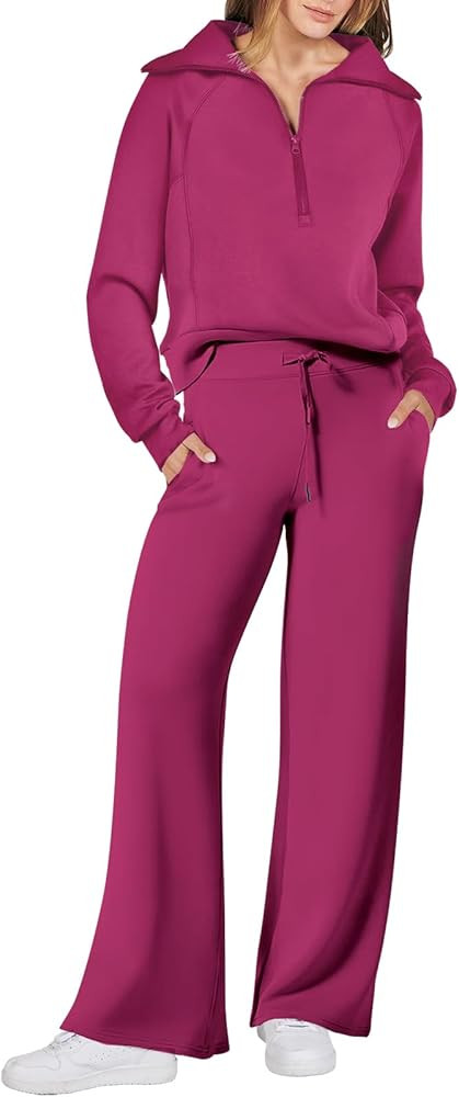 ANRABESS Women 2 Piece Outfits Sweatsuit Oversized Sweatshirt Sweatpants Tracksuit Sweat Lounge M... | Amazon (US)