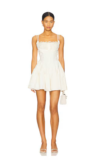 MORE TO COME Sansa Mini Dress in Cream. - size XS | Revolve Clothing (Global)