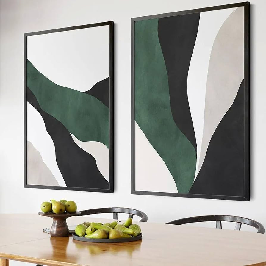 Sfwarmart Abstract Dark Wall Art Posters Canvas Paintings Print Emerald Jewel Green Set of 2 Piec... | Amazon (US)