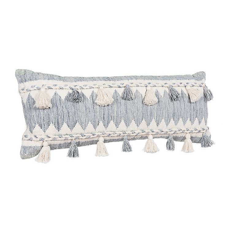 New! Gray and Ivory Janice Braided XL Pillow | Kirkland's Home