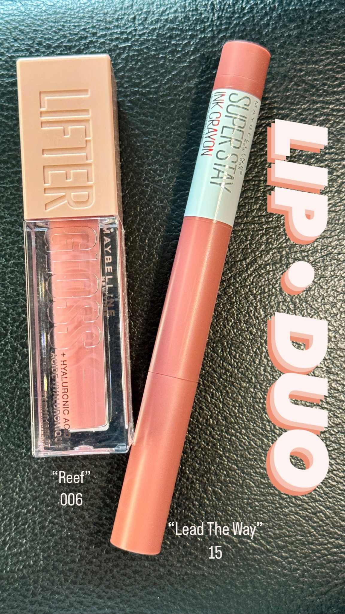 Maybelline Lip Duo. Perfect colors for spring! Super Stay Ink Crayon in “Lead The Way” 15. Lifter Gloss with Hyaluronic acid in “Reef” 006. 

#LTKSeasonal #LTKover40 #LTKbeauty