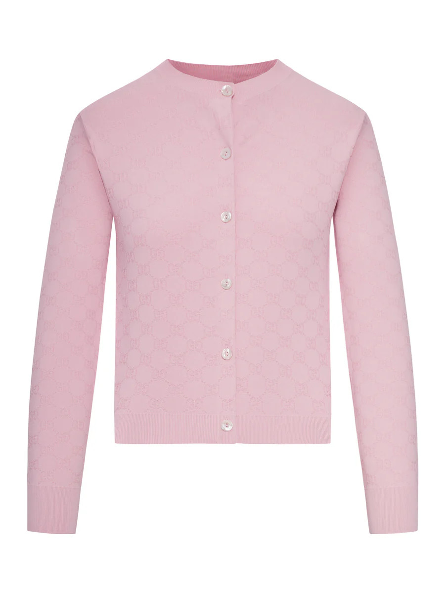 CARDIGAN IN FINE GG JACQUARD FABRIC | Suitnegozi INT