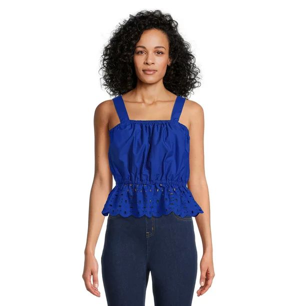 The Get Women's Sleeveless Eyelet Peplum Top | Walmart (US)