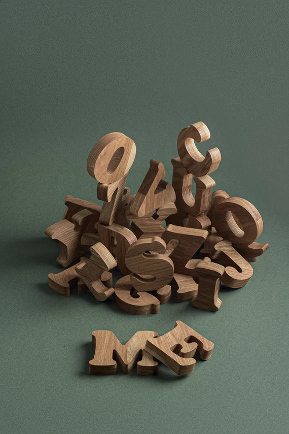 Wooden Uppercase Alphabet Homeschool Montessori Toddler Toys | Etsy | Etsy (US)