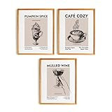 Coffee Bar Decor Set 3, Coffee Wall Art, Coffee Shop Decor, Coffee Posters, Wall Coffee Shop Art Coffee Shop Art, Coffee Decor For Kitchen, Coffee Posters Kitchen Decor Wall(UNFRAMED) | Amazon (US)