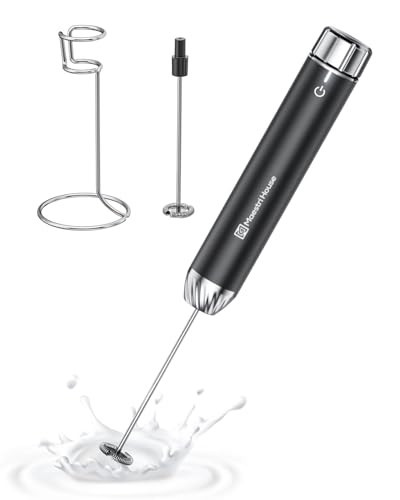 Maestri House Rechargeable Milk Frother with Stepless Speed Control, Handheld Electric Foam Maker Waterproof Drink Mixer Foamer with Stainless Steel Stand & Detachable Whisks for Lattes, Cappuccino | Amazon (US)