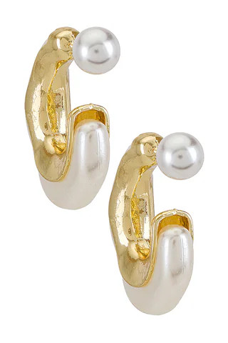 8 Other Reasons X REVOLVE Otter Pearl Hoop in Gold from Revolve.com | Revolve Clothing (Global)