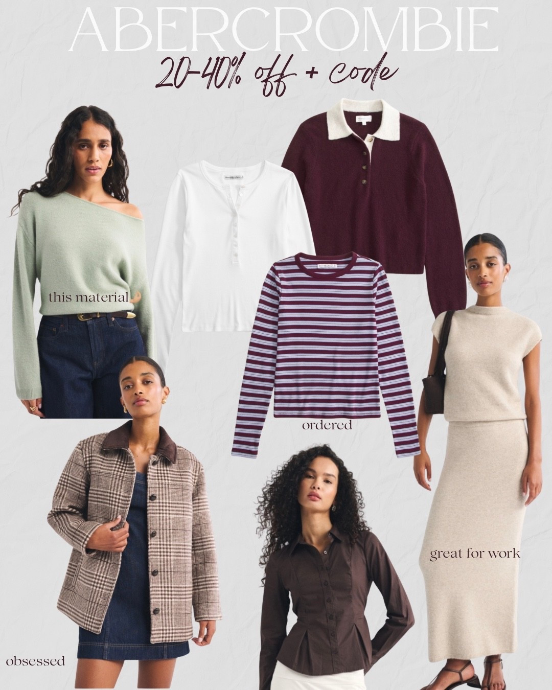 @abercrombie sale alert! 20-40% off almost everything + a stackable 15% off code “SUITEAF”

#LTKSaleAlert