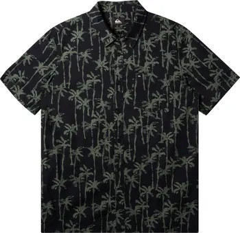 Quiksilver Painted Palms Regular Fit Short Sleeve Button-Up Shirt | Nordstrom | Nordstrom
