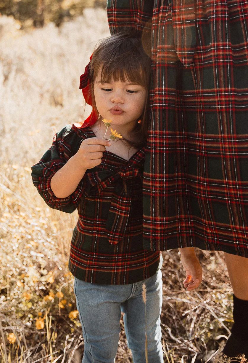 Mini Margo Top in Green Plaid | Ivy City Co