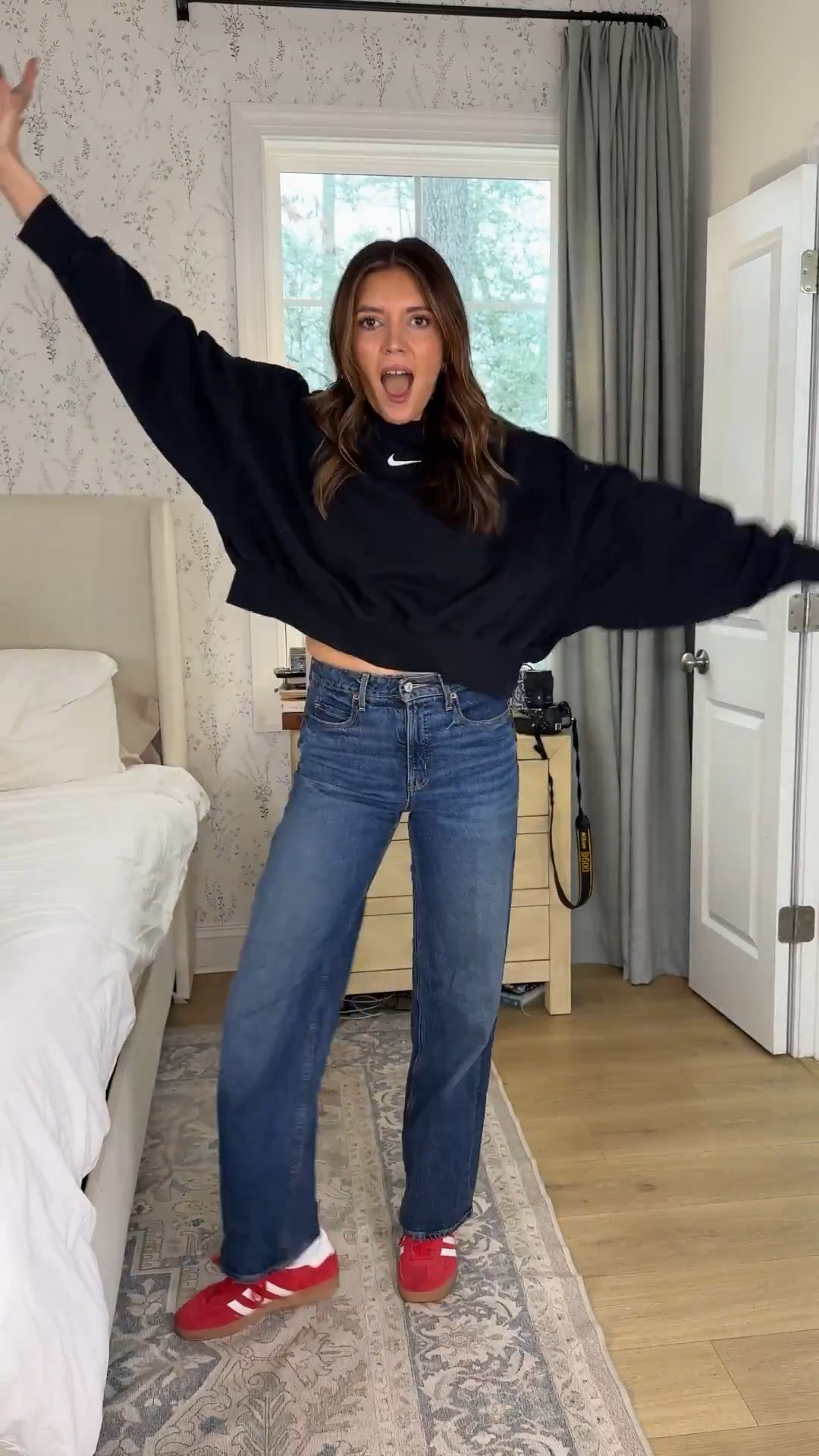 #1 top selling jeans of last year now 50% off! Half off our favorite high rise wide leg jeans! I’m 5’7” wearing a size 2 regular length. @oldnavy 

#LTKTall