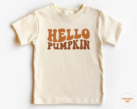 Pumpkin Season Toddler Shirt, Cute Youth Fall Tee, Retro Boho Cute Vintage Onesie®, Hello Pumpki... | Etsy (US)