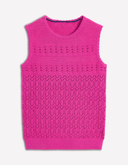 Cotton Stitch Crew Tank-Purple Damson | Boden (US)