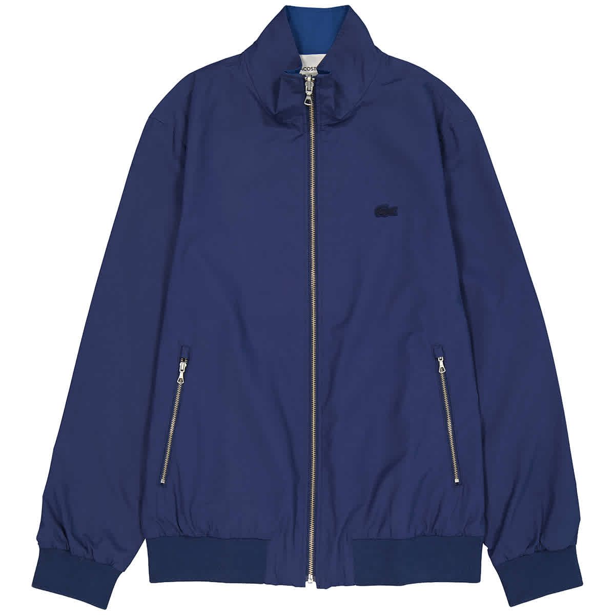 Lacoste Mens Navy Blue Zip Nylon Jacket, Brand Size 48 | Jomashop.com & JomaDeals.com