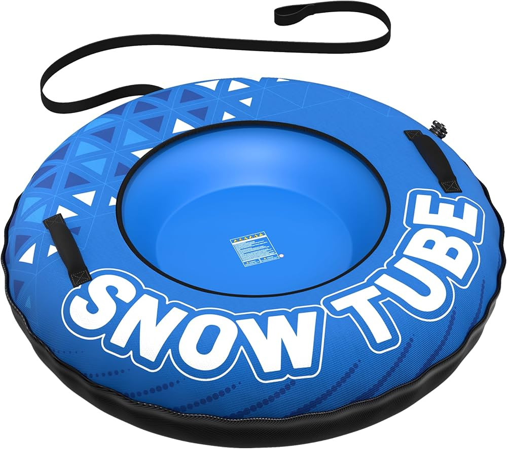 JOSEN Winter Snow Tube Sled - 47”Inflatable Thickened Heavy-Duty Snow Tubes for Sledding with P... | Amazon (US)
