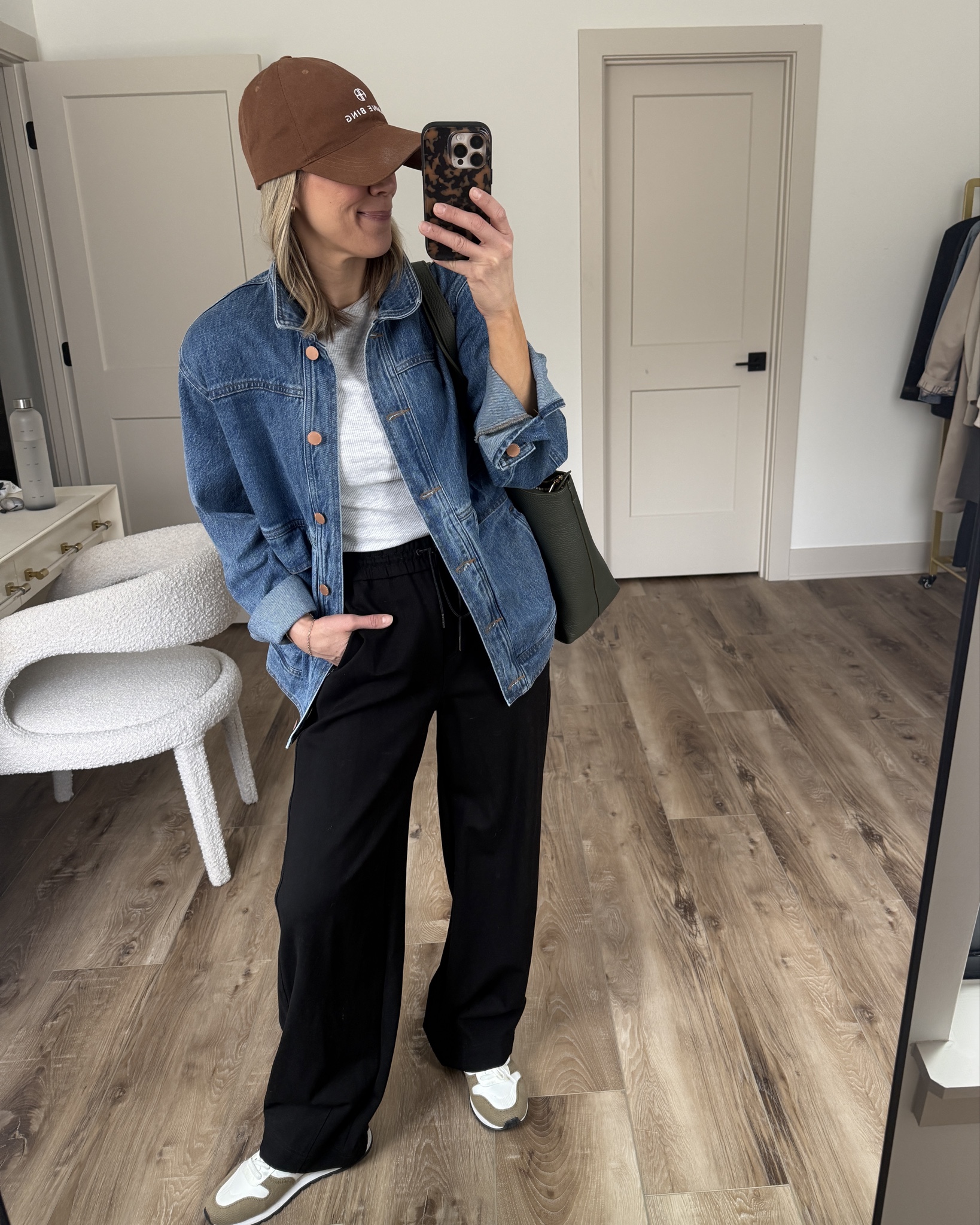 Wearing small denim jacket (code: LAW25), small long sleeve, XS pants, sneakers tts

#LTKootd #LTKOver40 #LTKgrwm