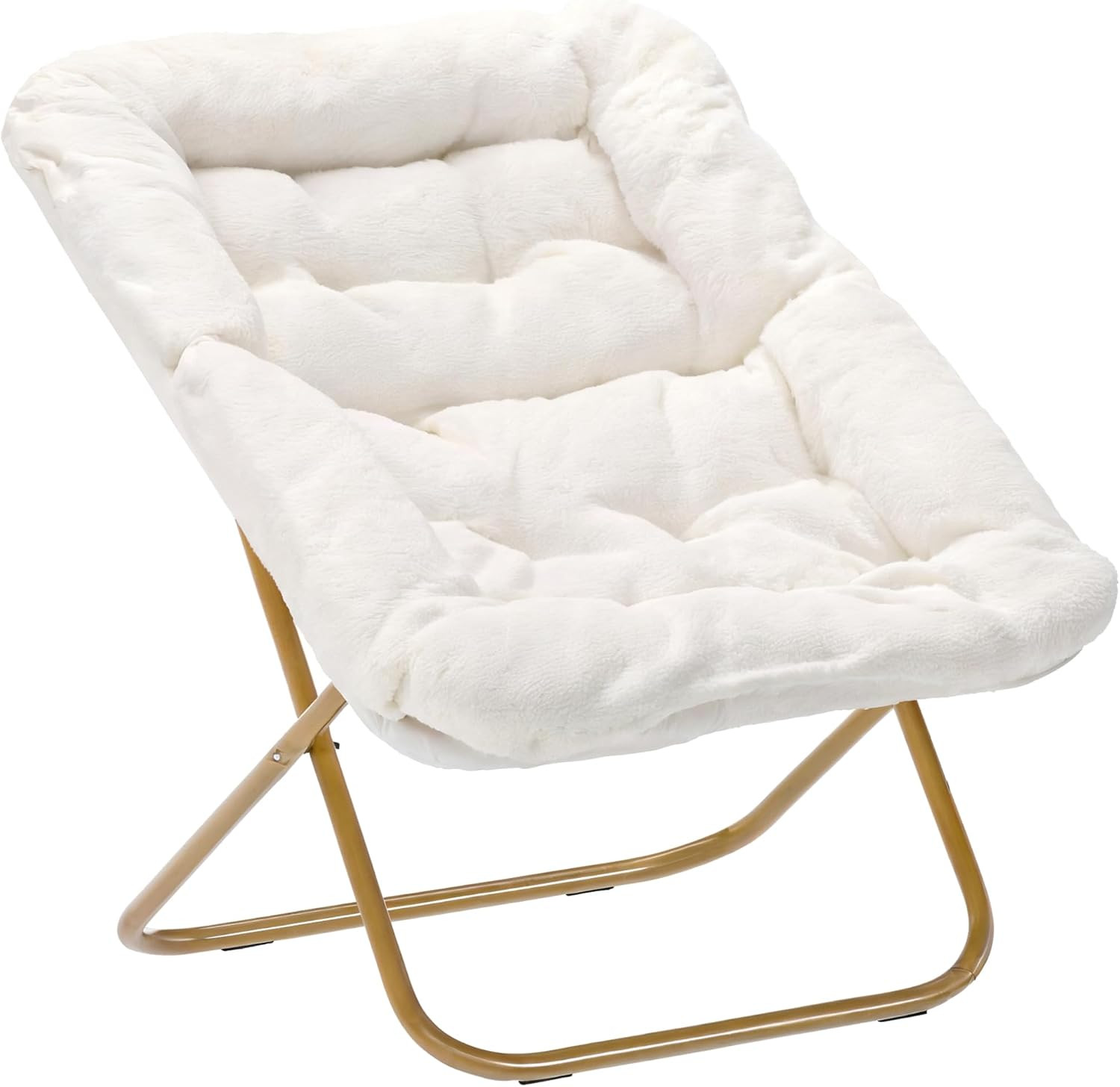 Flash Furniture Silla plegable de 28 pulgadas, piel de oveja sintética de | Amazon (US)