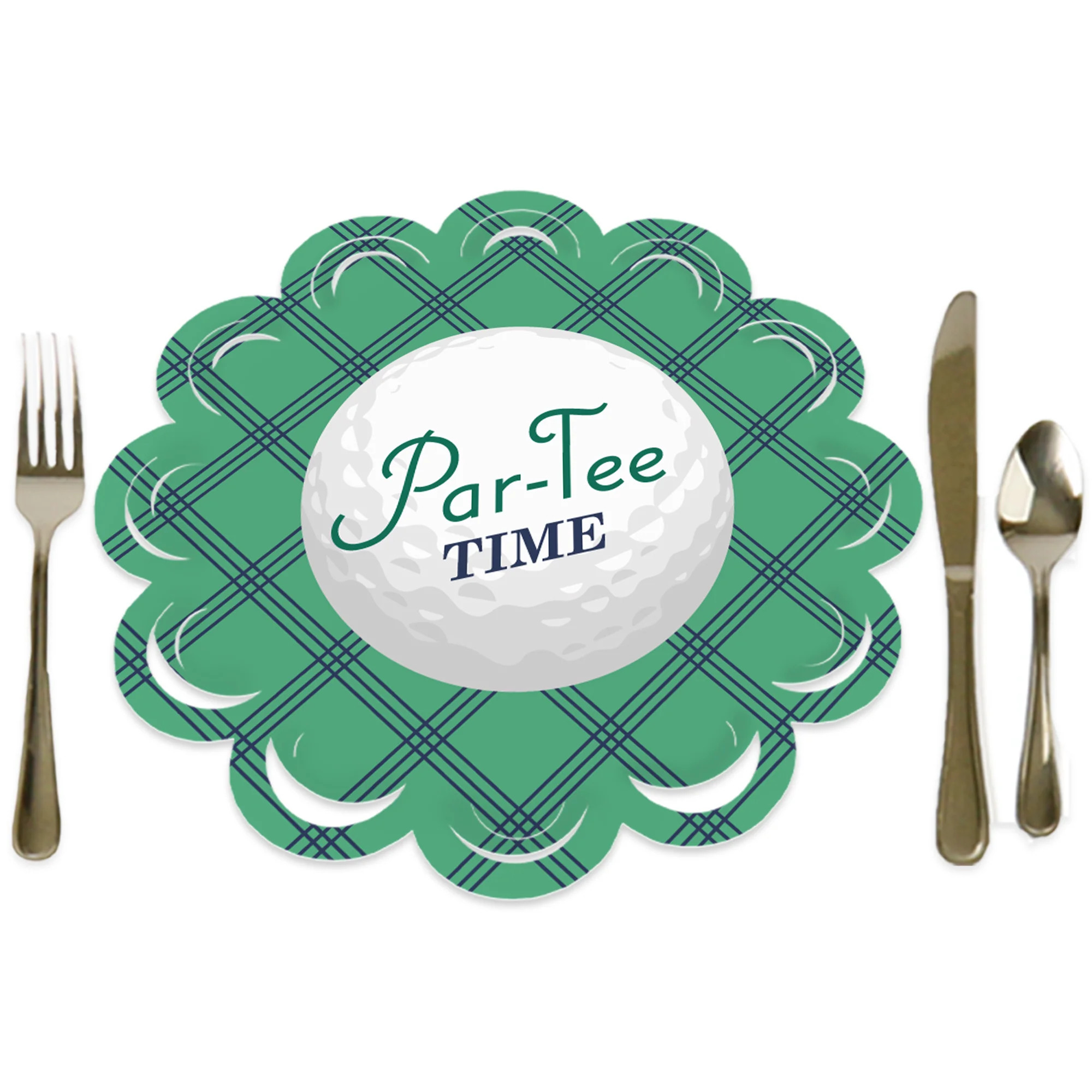 Par-Tee Time - Golf - Birthday or Retirement Party Round Table Decorations - Paper Chargers - Pla... | Big Dot of Happiness
