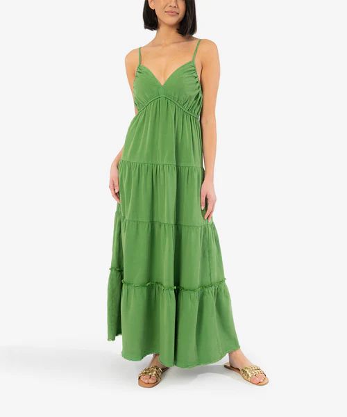 Thea Dress With Side Pockets - X SMALL / Green - Kut from the Kloth | Kut From Kloth