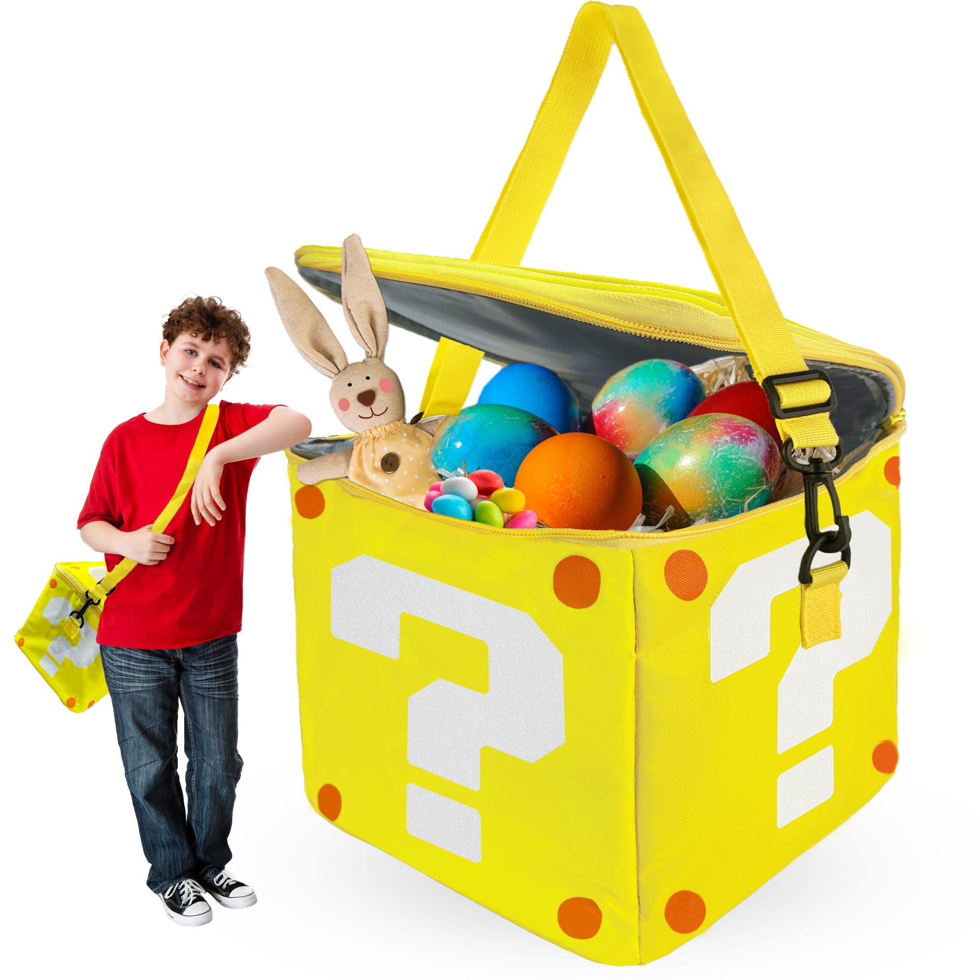 Easter Basket Large Lunch Box Party Gift Bags for Boys, Room Decor Question Block Cosplay Accesso... | Amazon (US)