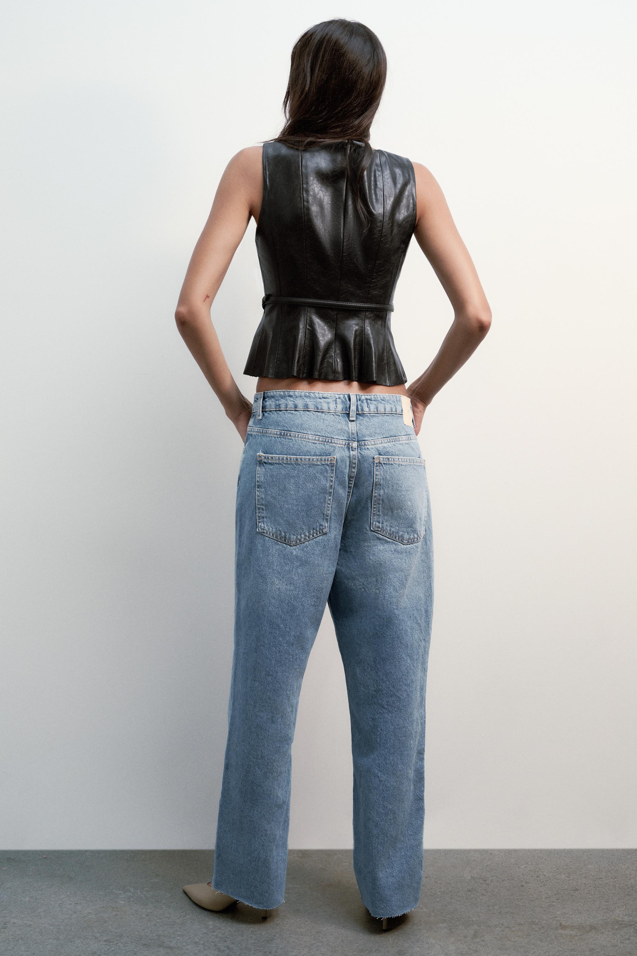 FAUX LEATHER BELTED TOP | Zara US
