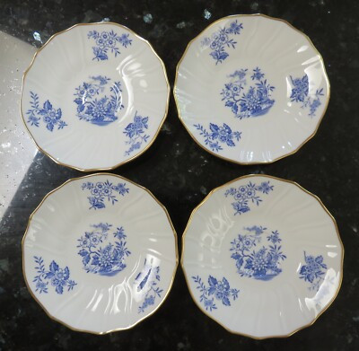 Spode Copeland Blue & White Porcelain China Floral Saucers ~Y6585 ~ Set of 4 | eBay US