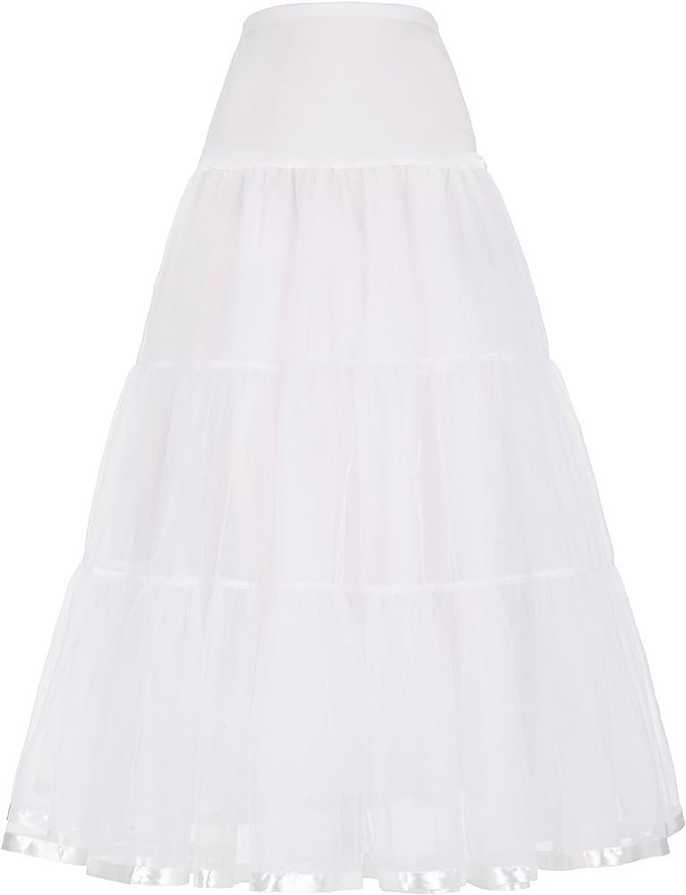 GRACE KARIN Women's Ankle Length Petticoats Wedding Slips Plus Size S-3X | Amazon (US)