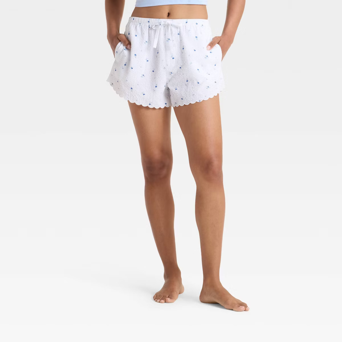 Women's Scalloped Edge Pajama Shorts - Auden™ | Target