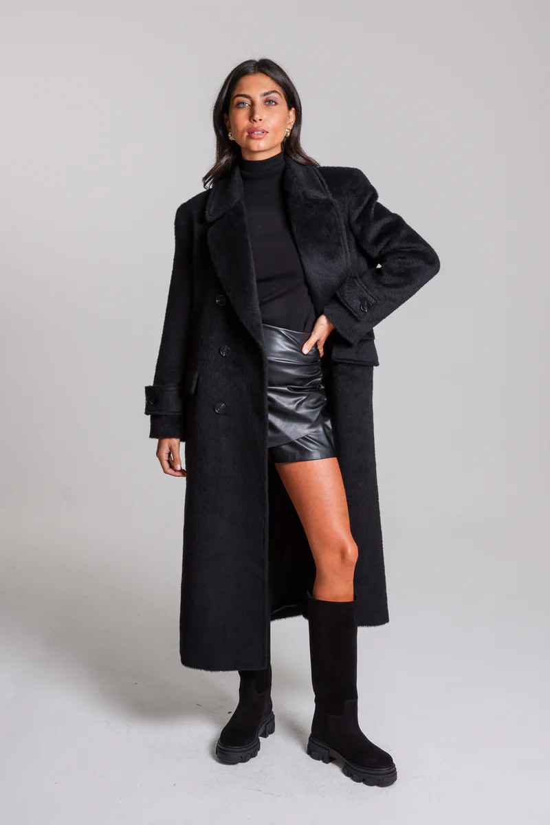 Black Diana Trench Coat | DE SAVARY LONDON
