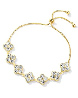 18K Gold Plated Adjustable Slider Bracelet (Leaf/Shell/Butterfly), Exquisite Women's Bracelet, Hi... | Amazon (US)