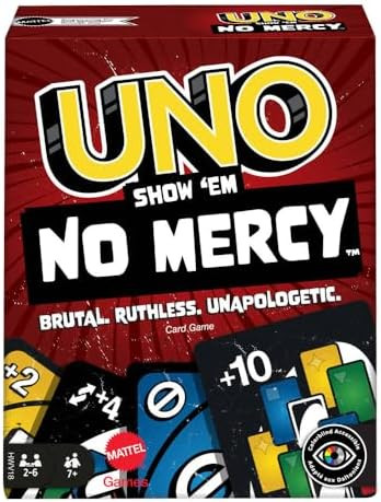 Mattel Games UNO Show ‘em No Mercy Card Game for Kids, Adults & Family Parties & Travel with Ex... | Amazon (US)