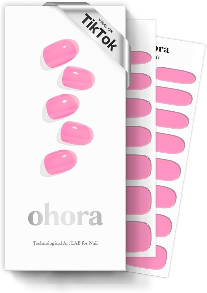 ohora Semi Cured Gel Nail Strips (N Tint High-Teen) - Pink, Tint, Works with Any UV/LED Lamps, Sa... | Amazon (US)