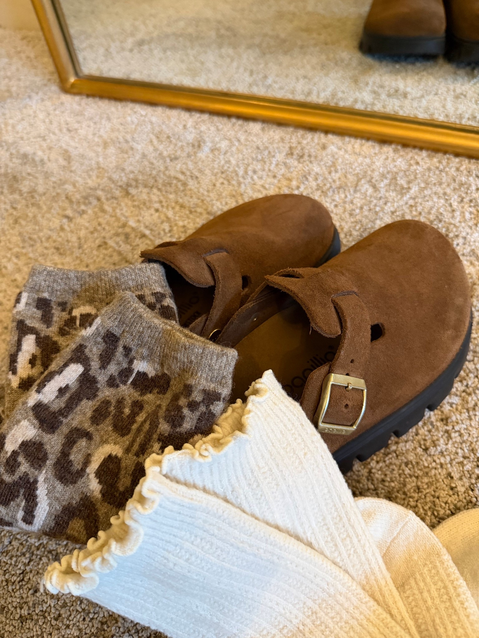 Platform clog birks with the cutest and coziest socks 

#LTKOver40 #LTKShoeCrush #LTKFindsUnder50