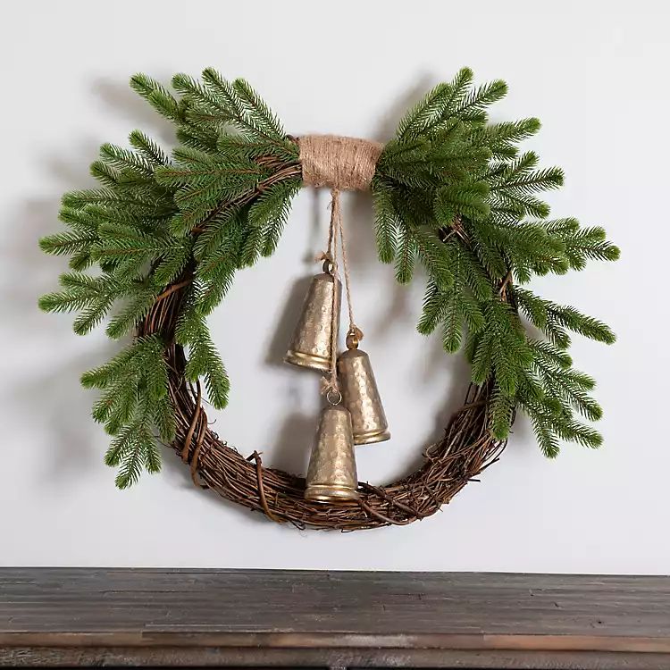 New!Greenery Wreath with Bells | Kirkland's Home