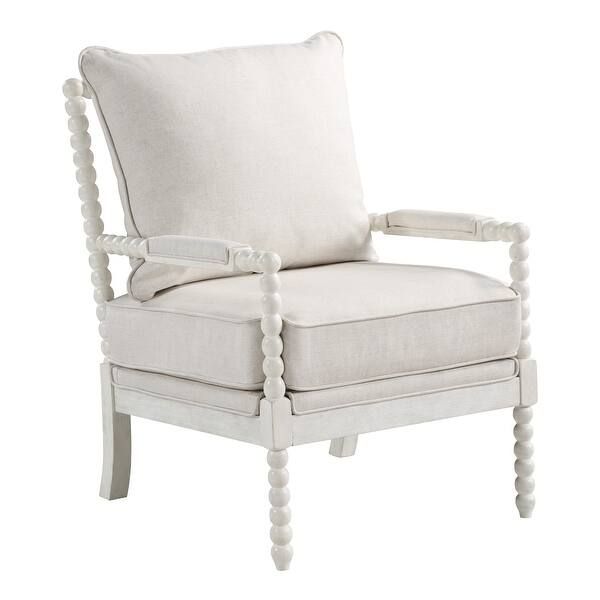 Kaylee Spindle Chair in Fabric with White Frame - On Sale - Overstock - 33061273 | Bed Bath & Beyond