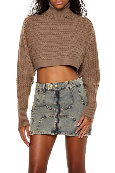 Cropped Turtleneck Sweater | Forever 21