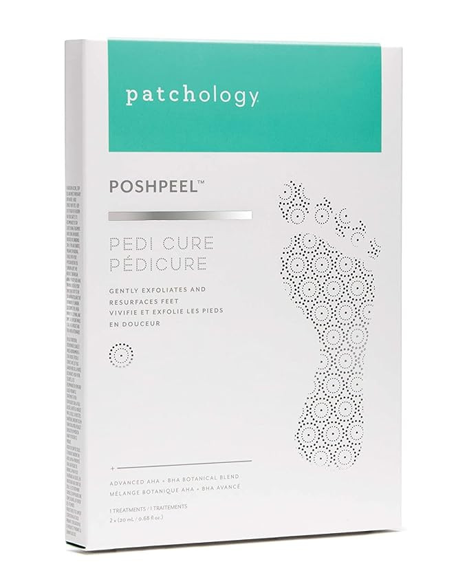 Patchology PoshPeel Pedi Cure - Foot Peel Mask Soak Treatment, Pedicure Foot Spa, Feet Peeling Ma... | Amazon (US)