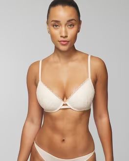 Plunge Bra with Lace | SOMA