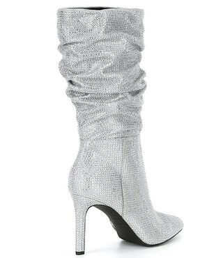 x Nastia Liukin Kiki Rhinestone Slouchy Pointed Toe Dress Boots | Dillard's