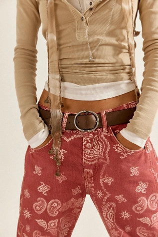 We The Free Good Luck Printed Barrel Jeans | Free People (Global - UK&FR Excluded)