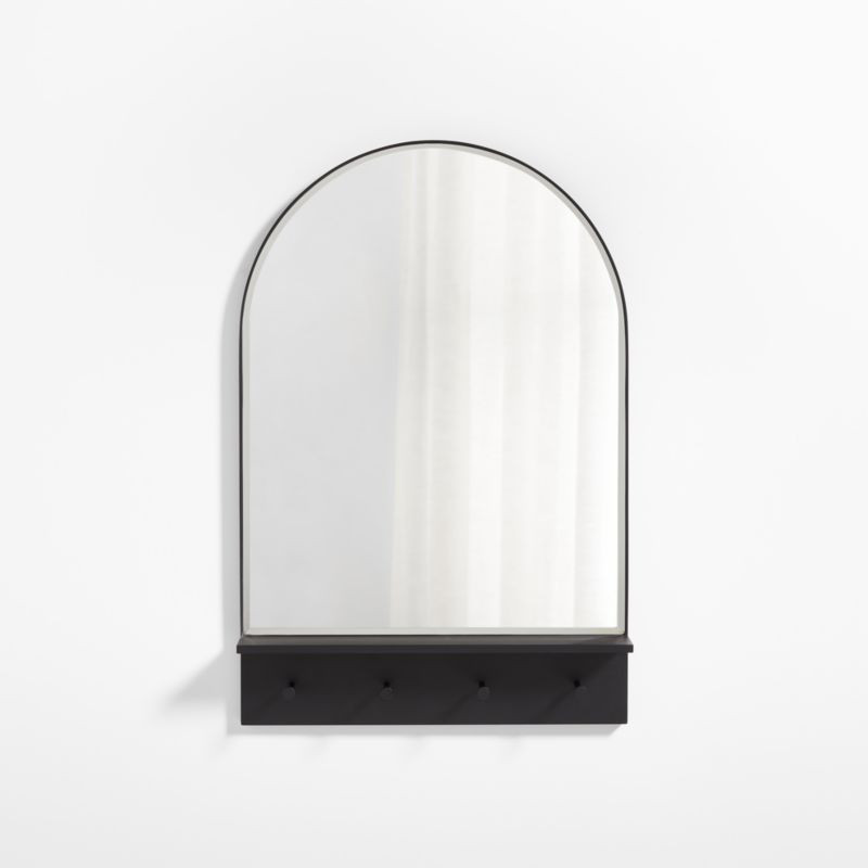 Edge Black Arch Entryway Wall Mirror 24"x36" + Reviews | Crate & Barrel | Crate & Barrel