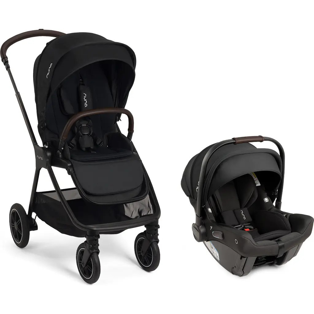 Nuna Triv™ LX Stroller + Pipa™ Urbn Car Seat Travel System in Caviar/Chocolate at Nordstrom | Nordstrom
