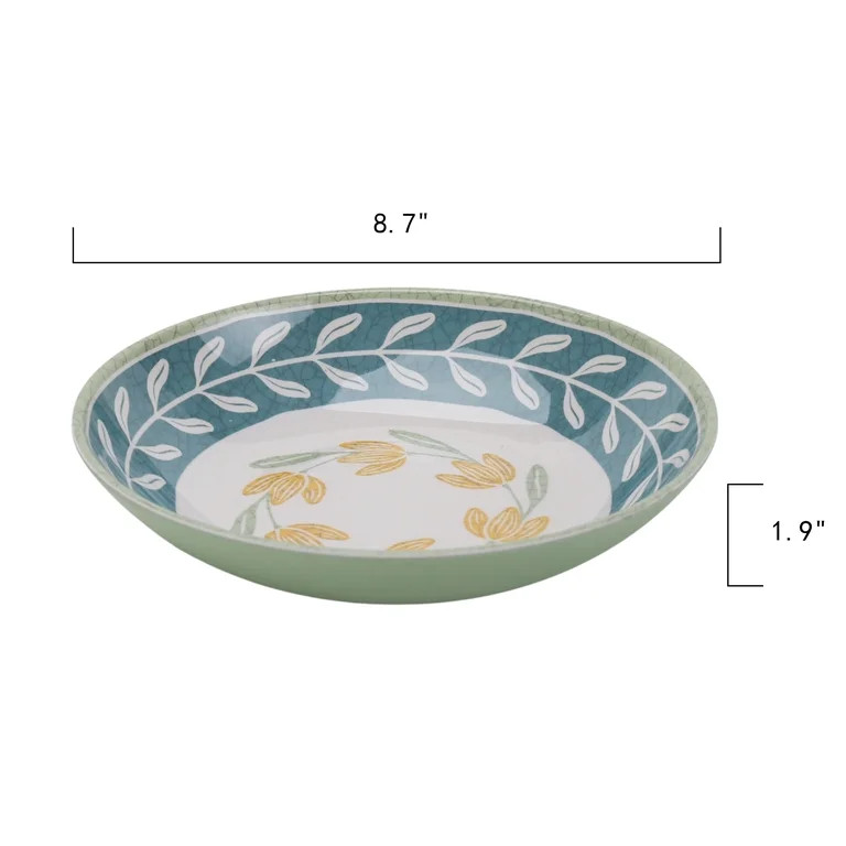 Better Homes and Gardens Bamboo Melamine Floral Dinner Bowl | Walmart (US)