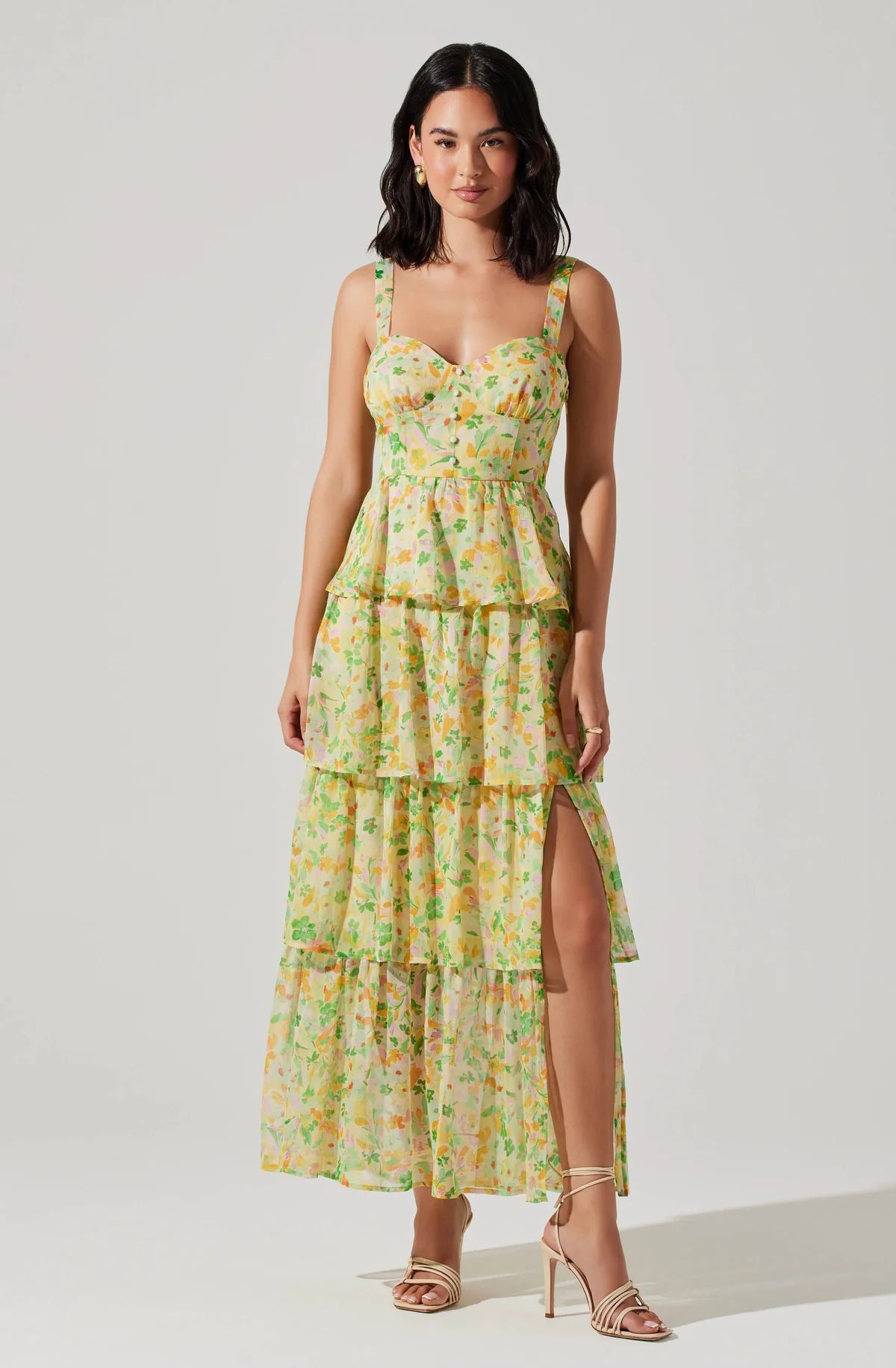Midsummer Floral Tiered Maxi Dress | ASTR The Label (US)